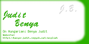 judit benya business card